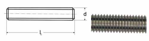 Шпилька метровая с резьбой по всей длине DIN 975