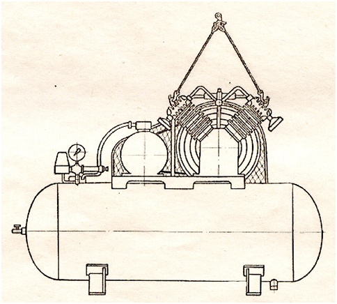 Схема строповки компрессора модель С-416М