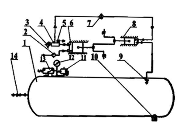 Схема пневматическая принципиальная компрессора С415М1