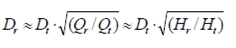 Формула вычисления усреднённого диаметра